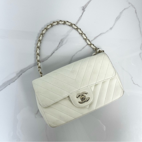 CHANEL Handbags - Chanel Chevron Mini Rectangle Chain Bag